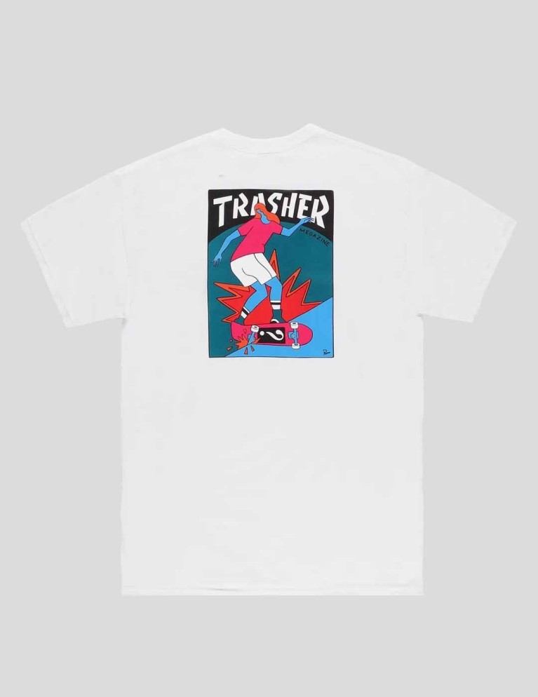 T-shirt THRASHER x parra hurricane tee white